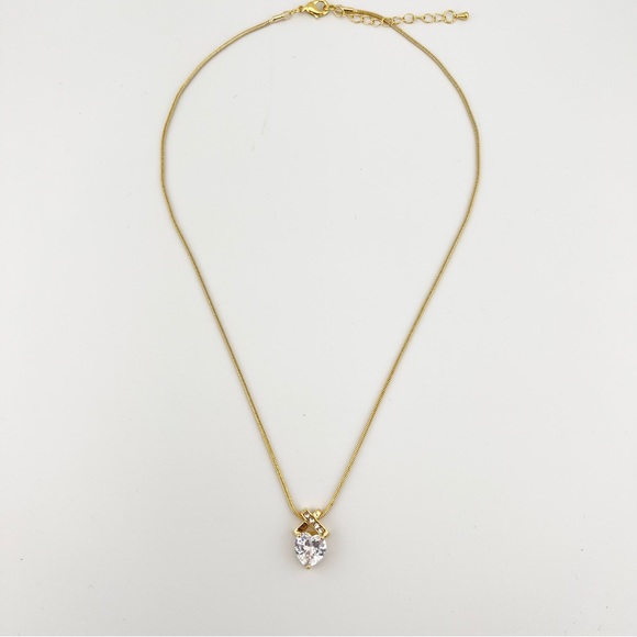 Swarovski Crystal Infinity Heart Gold Necklace - Picture 5 of 9